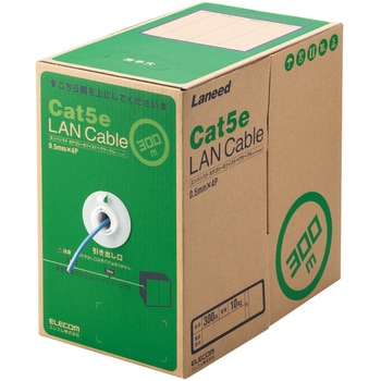 LANケーブル CAT5E 単線 段ボール箱入り(リレックス) RoHS 長尺 エレコム
