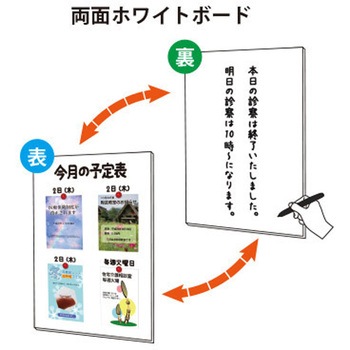 パーテーションスタンド450X900ロウ (ホワイトボード) 常磐精工