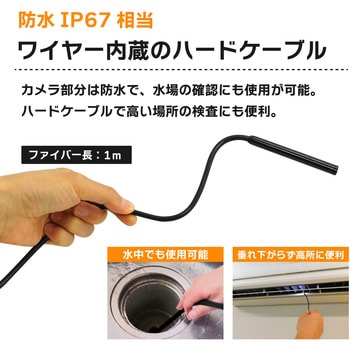 ファイバースコープカメラ(ファイバー長1m、2レンズ360度回転、1080P) ブロードウォッチ