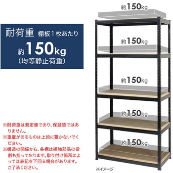 スチールラック 5段ラック 耐荷重150kg(1段) SIS