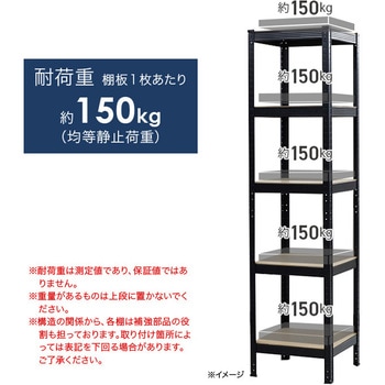 スチールラック 5段ラック コーナーラック 耐荷重150kg(1段) SIS