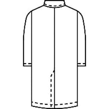 メンズ診察衣W型長袖 115-30 KAZEN