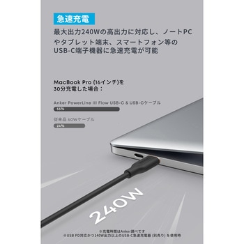 Anker PowerLine III Flow USB-C & USB-C ケーブル 1.8m Anker(アンカー)