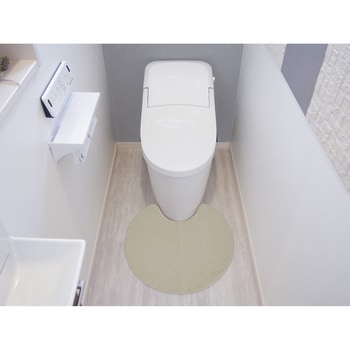 pupumof ラビットファー調トイレマット オカトー