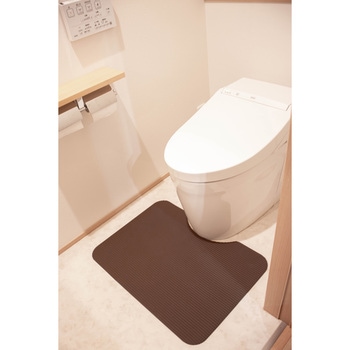 お手入れらくらく 抗菌断熱ふく楽トイレマット 岡安ゴム