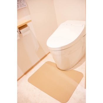 お手入れらくらく 抗菌断熱ふく楽トイレマット 岡安ゴム