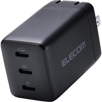 充電器 USB Type-C 高速充電 PD 67W / PPS対応 3ポート ( USB-C ×3 ) GaN II採用 エレコム