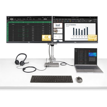 ドッキングステーション/USB-C接続/デュアルモニター/4K60Hz DisplayPort + HDIM/VGA/85W PD/6x USB-A + 1x USB-C/LAN/Windows & ChromeOS StarTech.com