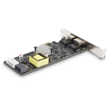 ネットワークアダプターカード/2ポート/2.5Gbps/PCI Express x2/Intel I225-V/NBASE-T/802.3af/at PoE+/P4 P8ピンPCIe給電/イーサネット LANカード StarTech.com