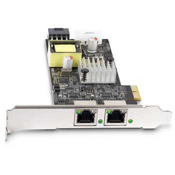 ネットワークアダプターカード/2ポート/2.5Gbps/PCI Express x2/Intel I225-V/NBASE-T/802.3af/at PoE+/P4 P8ピンPCIe給電/イーサネット LANカード StarTech.com