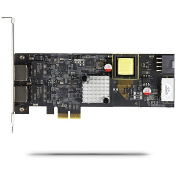 ネットワークアダプターカード/2ポート/2.5Gbps/PCI Express x2/Intel I225-V/NBASE-T/802.3af/at PoE+/P4 P8ピンPCIe給電/イーサネット LANカード StarTech.com