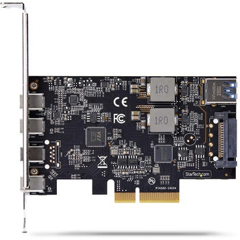 PCI Express拡張カード/PCIe 3.0 x4/4x USB-C + 1x USB-A 3.2 Gen 2 10Gbps/3A15W/Windows Linux/PCIe USB C増設ボード StarTech.com