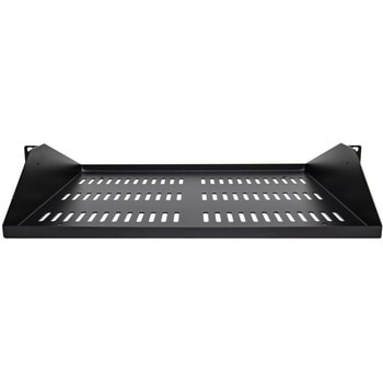 サーバーラック棚板/2U/19インチラック対応/センター固定 カンチレバー型/放熱スリット付き/耐荷重91kg/高耐久/ラックアクセサリー StarTech.com