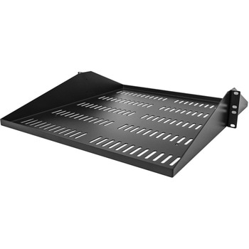 サーバーラック棚板/2U/19インチラック対応/センター固定 カンチレバー型/放熱スリット付き/耐荷重91kg/高耐久/ラックアクセサリー StarTech.com