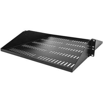 サーバーラック棚板/2U/19インチラック対応/センター固定 カンチレバー型/放熱スリット付き/耐荷重91kg/高耐久/ラックアクセサリー StarTech.com