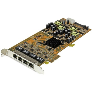 ネットワークアダプターLANカード/PCI Express x4/4ポート/GbE/PoE & PSE/ PCIe ネットワーク インターフェース カード/ギガビットイーサーネット 有線LAN ボード StarTech.com