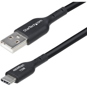 USBケーブル/USB 2.0 Type-A - Type-C/4m/3A 15W/オス オス/ブラック/充電 & データ転送 同期/USB充電器 モバイルバッテリー対応 充電コード StarTech.com
