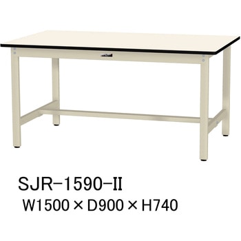 中量作業台/耐荷重500kg_固定式H740_塩ビシート天板_ワークテーブル500シリーズ 山金工業