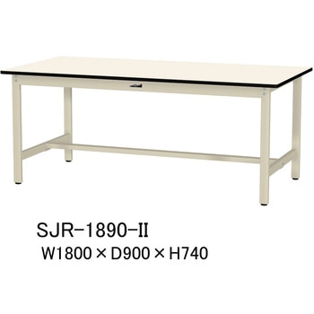 中量作業台/耐荷重500kg_固定式H740_塩ビシート天板_ワークテーブル500シリーズ 山金工業