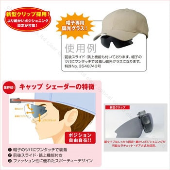 偏光サングラス/帽子用 クリアー光学