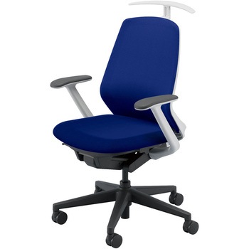 5-373-3672 Nimbus(ニンバス)/ミドルバック/ホワイトフレーム/ブラック脚/T型肘 内田洋行 20224937