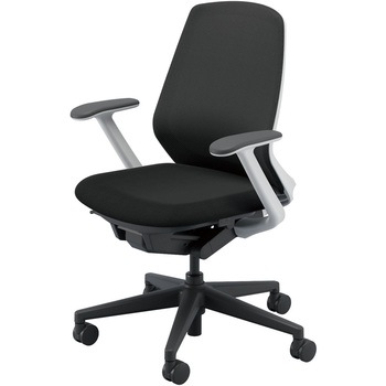 5-373-3660 Nimbus(ニンバス)/ミドルバック/ホワイトフレーム/ブラック脚/T型肘 内田洋行 20225637