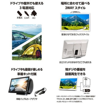 14インチ録画機能付きポータブルTV ダイアモンドヘッド