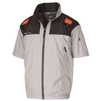 Nクールウェア 半袖(上部ファン)+空調服(R) スターターキット 小型バッテリー薄型ファン NSP
