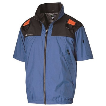 Nクールウェア 半袖(上部ファン)+空調服(R) スターターキット 小型バッテリー薄型ファン NSP