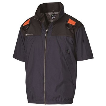 Nクールウェア 半袖(上部ファン)+空調服(R) スターターキット 小型バッテリー薄型ファン NSP