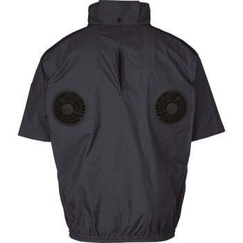 Nクールウェア 半袖(上部ファン)+空調服(R) スターターキット 小型バッテリー薄型ファン NSP