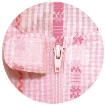 ソフトケアねまき 両開きファスナー 薄手 竹虎