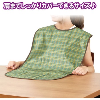ソフラピレンエプロン チェック2WAYタイプ 竹虎