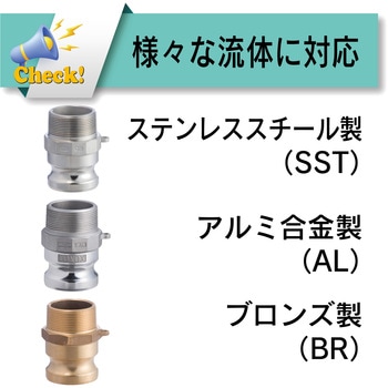カムロック アダプター オネジ ポリプロピレン PP[633-FB] TOYOX(トヨックス)
