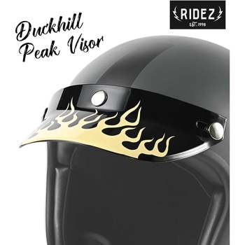 Duckhill Peak Visor バイク用バイザー ファイアホワイト RIDEZ(ライズ)