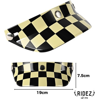 Duckhill Peak Visor バイク用バイザー チェッカー RIDEZ(ライズ)
