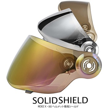 X&XX用シールド SOLID SHIELD-RAINBOW MIRROR RIDEZ(ライズ)
