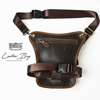 本革 レッグバッグ 牛革 バイク ライダースバッグ RBP04 RIDEZ(ライズ)