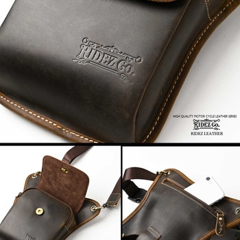 本革 レッグバッグ 牛革 バイク ライダースバッグ RBP04 RIDEZ(ライズ)