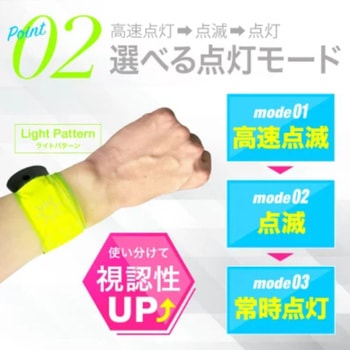 パチッと巻きつくLEDアームバンド オフトレイル