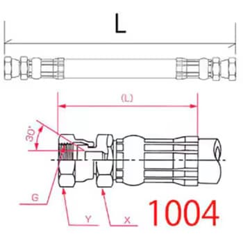 油圧ホース NWP210 25 (両端金具1004) YOKOHAMA(横浜ゴム)