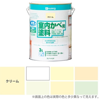 室内かべ用塗料 水性室内壁用塗料 (2分つや：落ち着いたツヤ) カンペハピオ