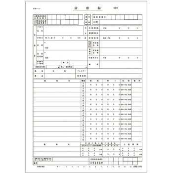41012-804 カルテ用紙A4・1号用紙 金鵄製作所 1式(500枚) 41012