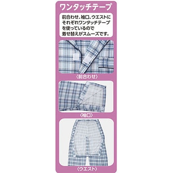 紳士介護腰開きパジャマ ケアファッション