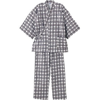 紳士パジャマ型ガーゼねまき ケアファッション