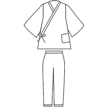 紳士パジャマ型ガーゼねまき ケアファッション