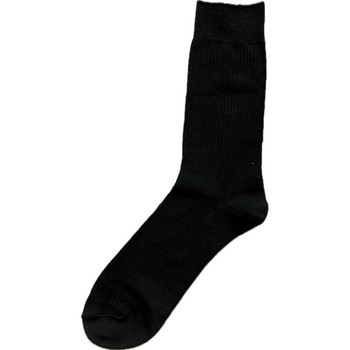 紳士ソックス クルー丈 ブラック 25-27cm ブルーメイト