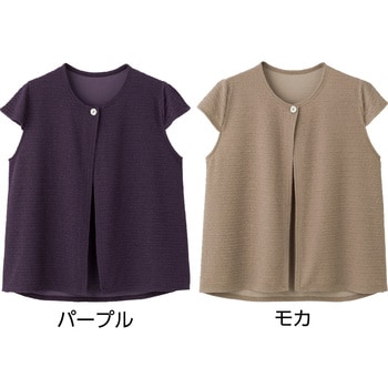 821742 カットワンボタントッパーベスト - ケアファッション