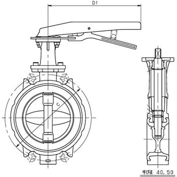 キッツ G-10BJUE アルミバタ弁（ギア・ロングネック） 150A （G