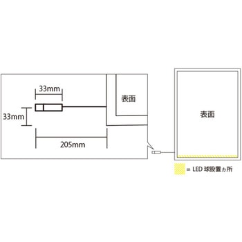 イージーライトパネル 屋内用 ツヤ無シルバー A4 角型 (59481A4*) グリーンクロス